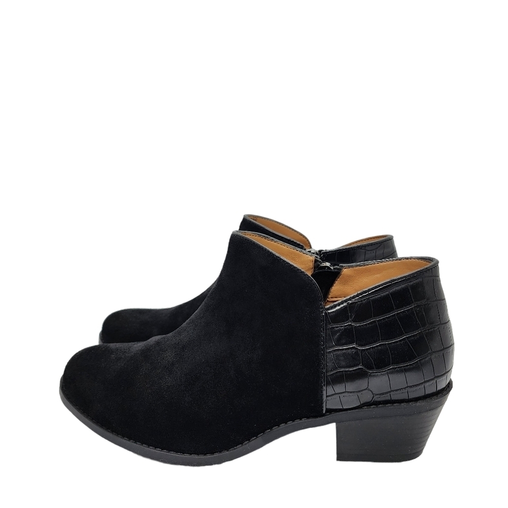 Vionic Women's Marissa Suede Croc Ankle Boots - 9.5W